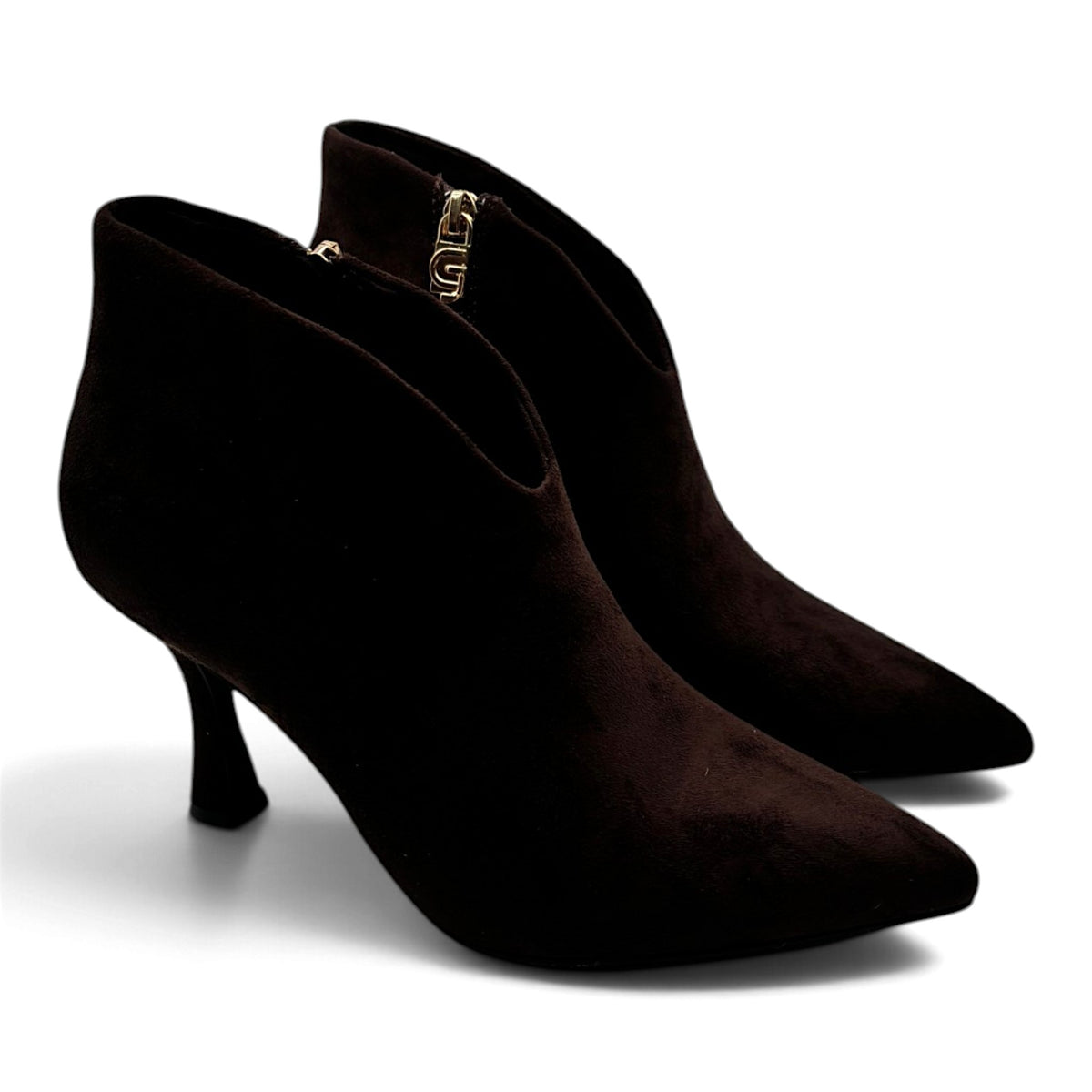 Gold&Gold GD841 Tronchetto scollato a V scamosciato