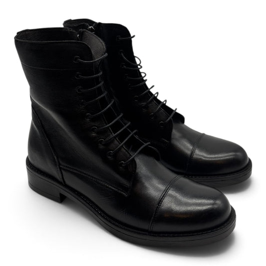 Exton AX31 Stivaletti stringati semilucidi cap toe