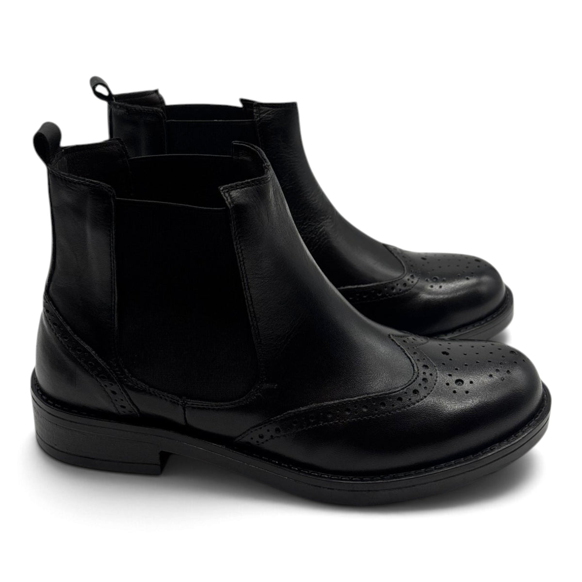 Exton AX34 Stivaletti chelsea lavorazione brogue stile inglese