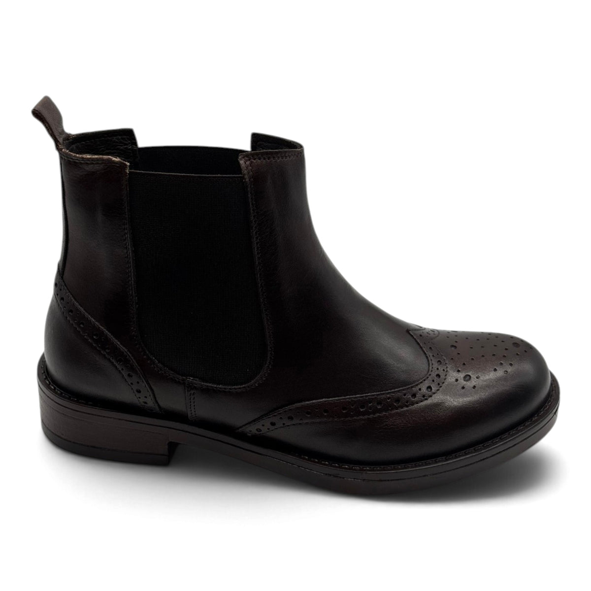 Exton AX34 Stivaletti chelsea lavorazione brogue stile inglese