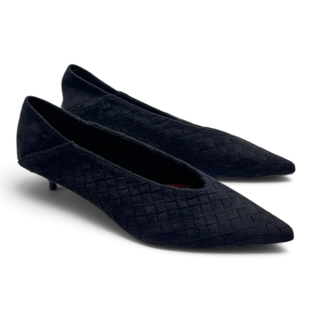 Batix 333-362 Dècolletè kitten heel effetto scamosciato intrecciato