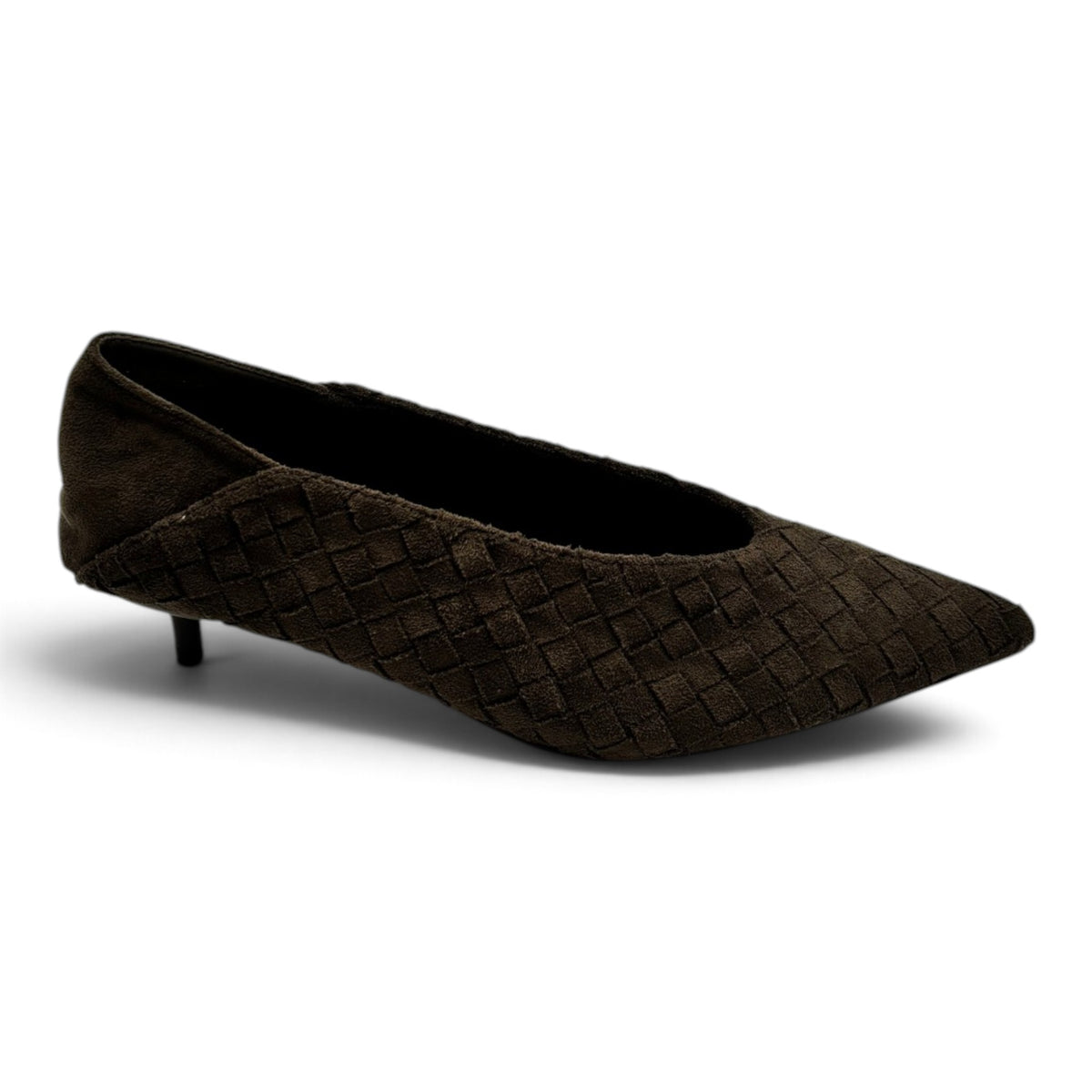 Batix 333-362 Dècolletè kitten heel effetto scamosciato intrecciato