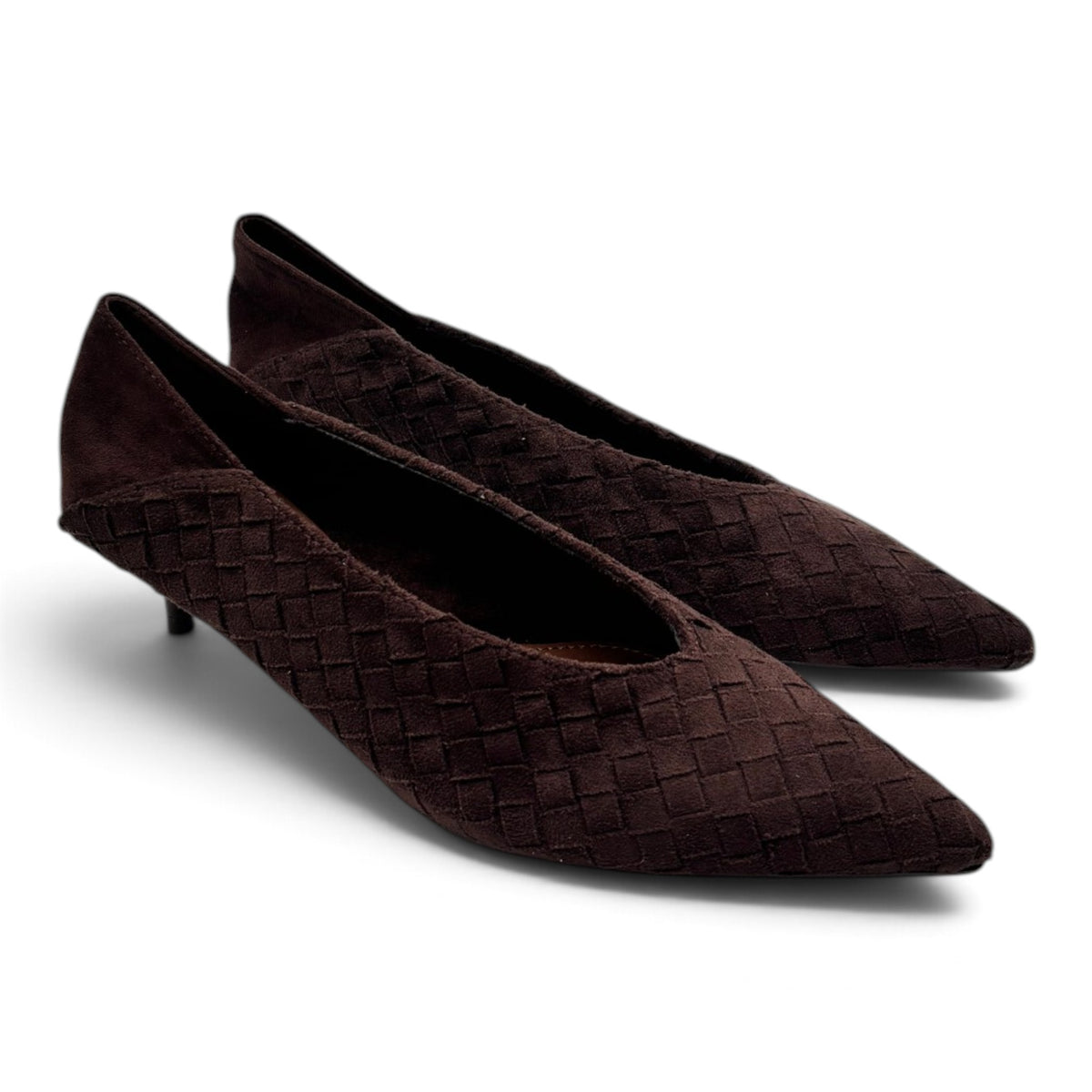 Batix 333-362 Dècolletè kitten heel effetto scamosciato intrecciato