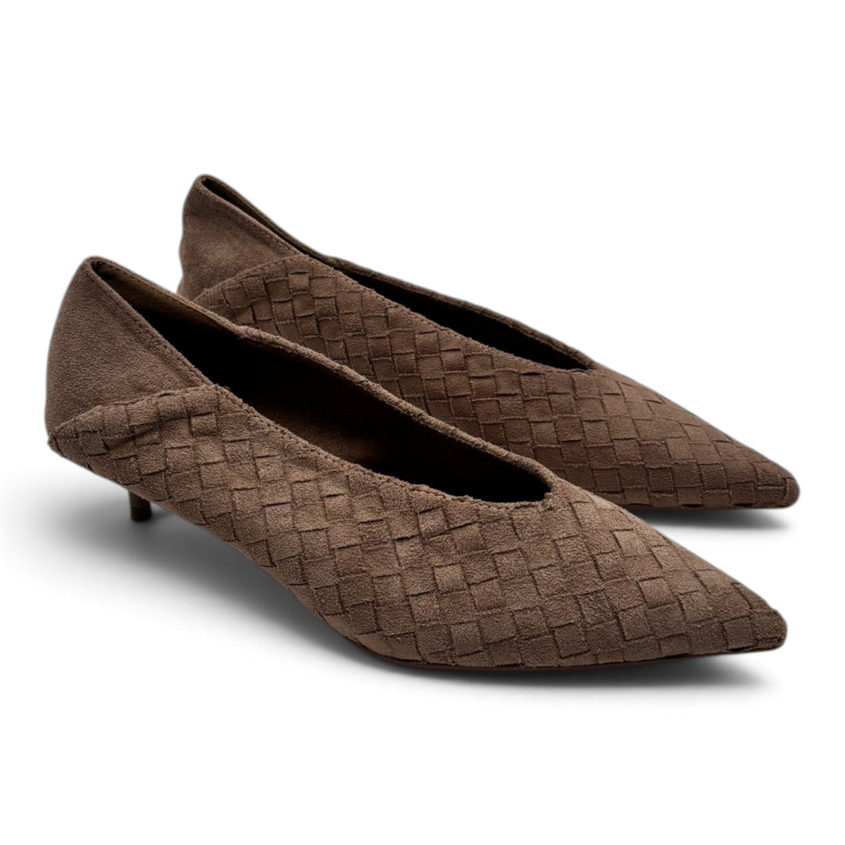 Batix 333-362 Dècolletè kitten heel effetto scamosciato intrecciato