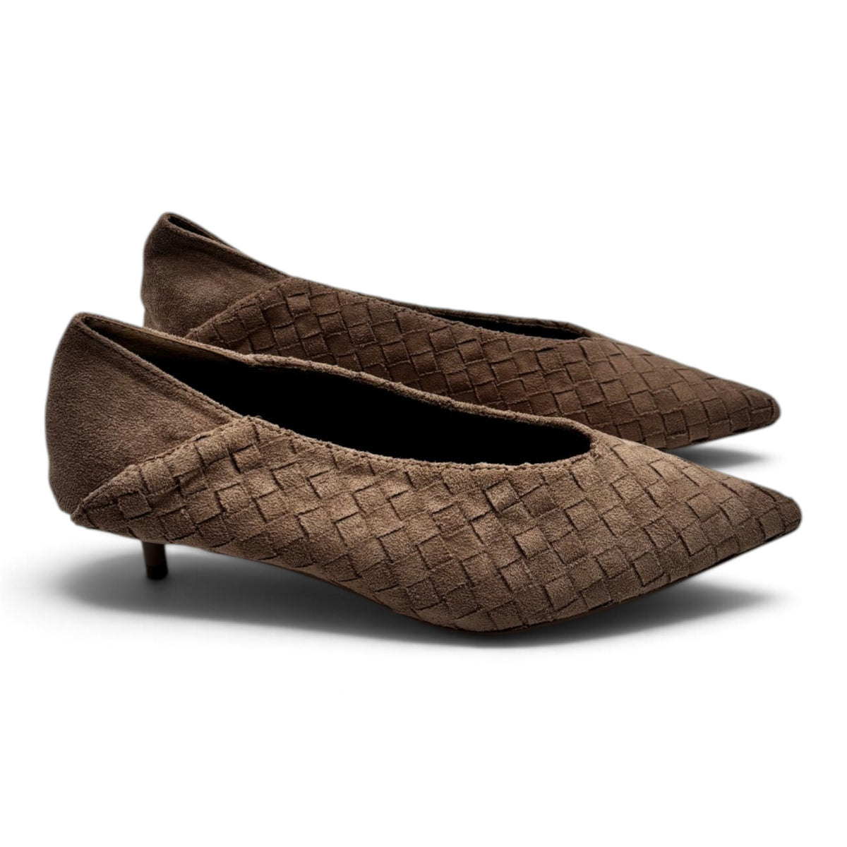 Batix 333-362 Dècolletè kitten heel effetto scamosciato intrecciato