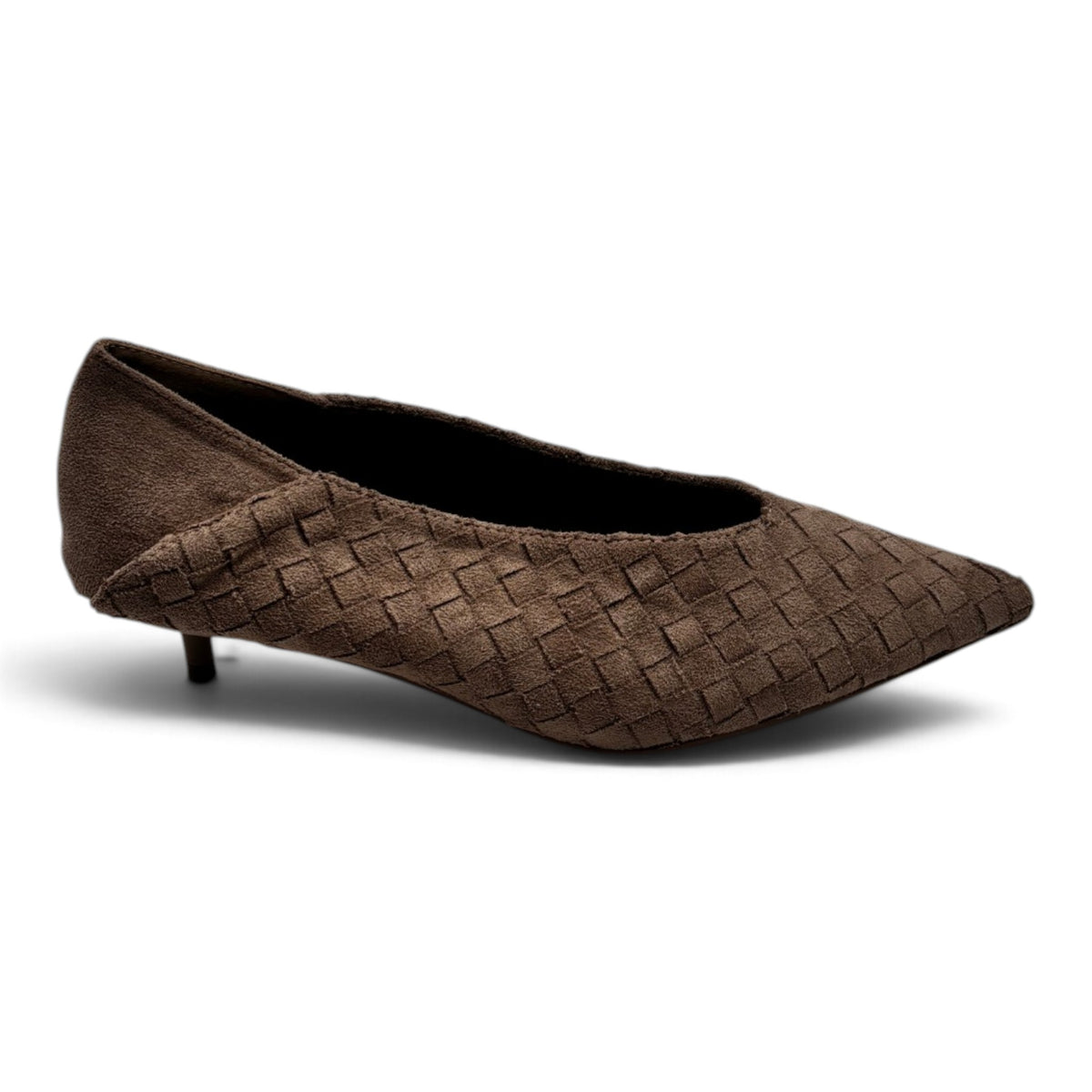 Batix 333-362 Dècolletè kitten heel effetto scamosciato intrecciato