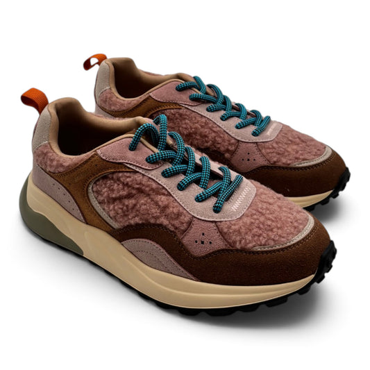 Gold&Gold GB1105 Sneakers multicolor con finiture effetto teddy