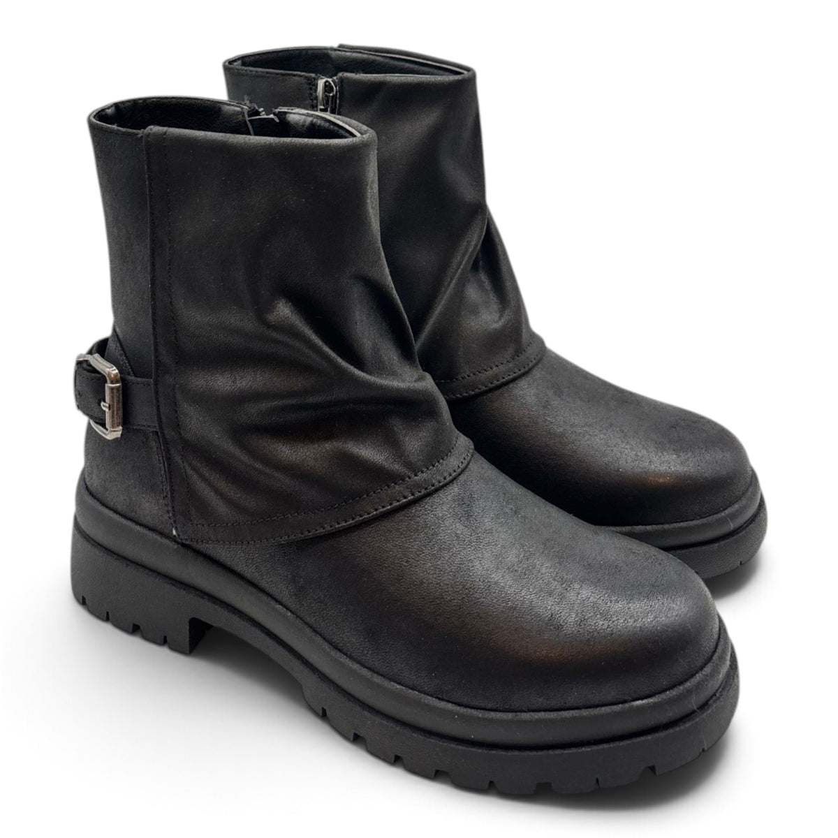 Batix 555 Stivaletti biker a effetto stropicciato