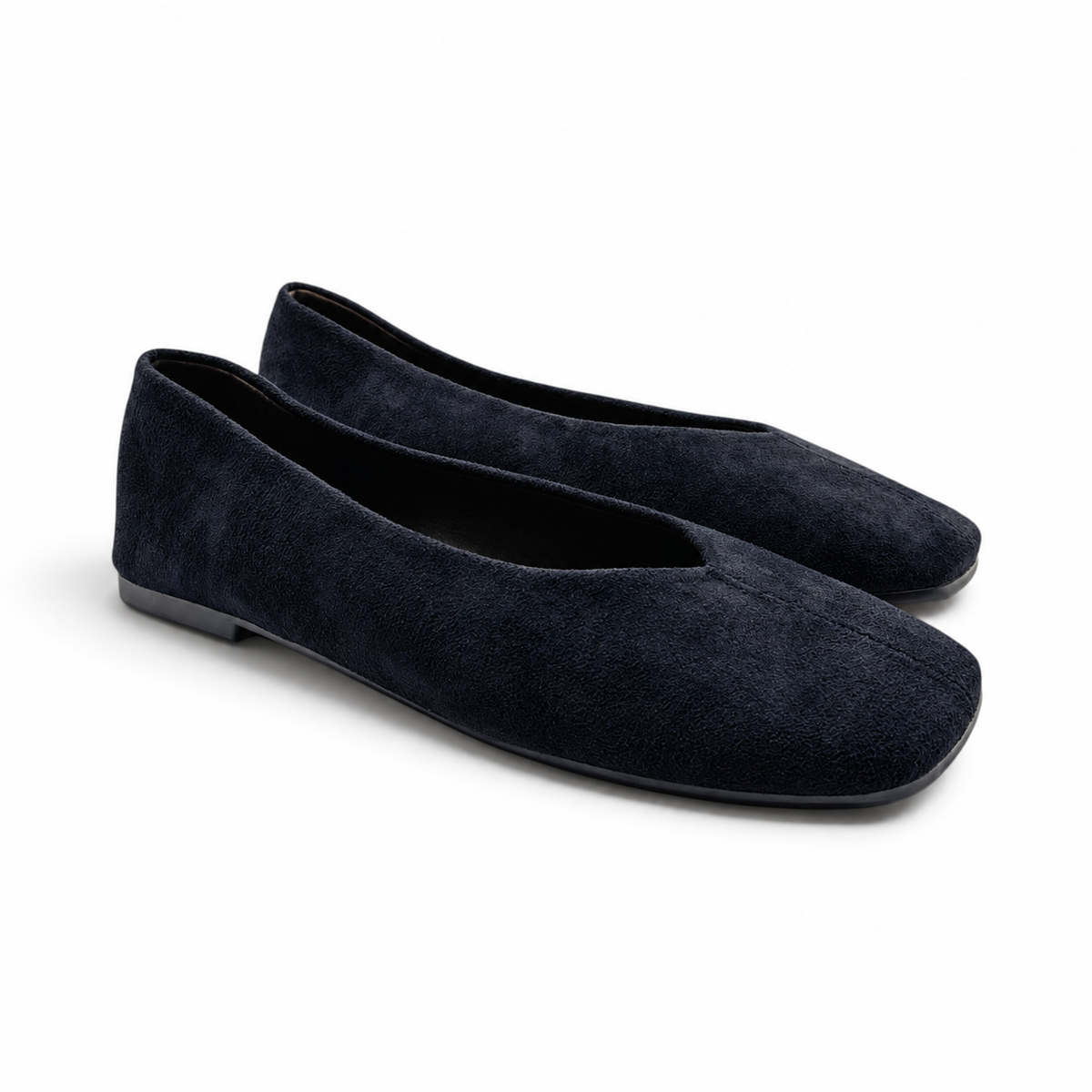Batix KL2959 Ballerine effetto scamosciato con scollatura geometrica a V