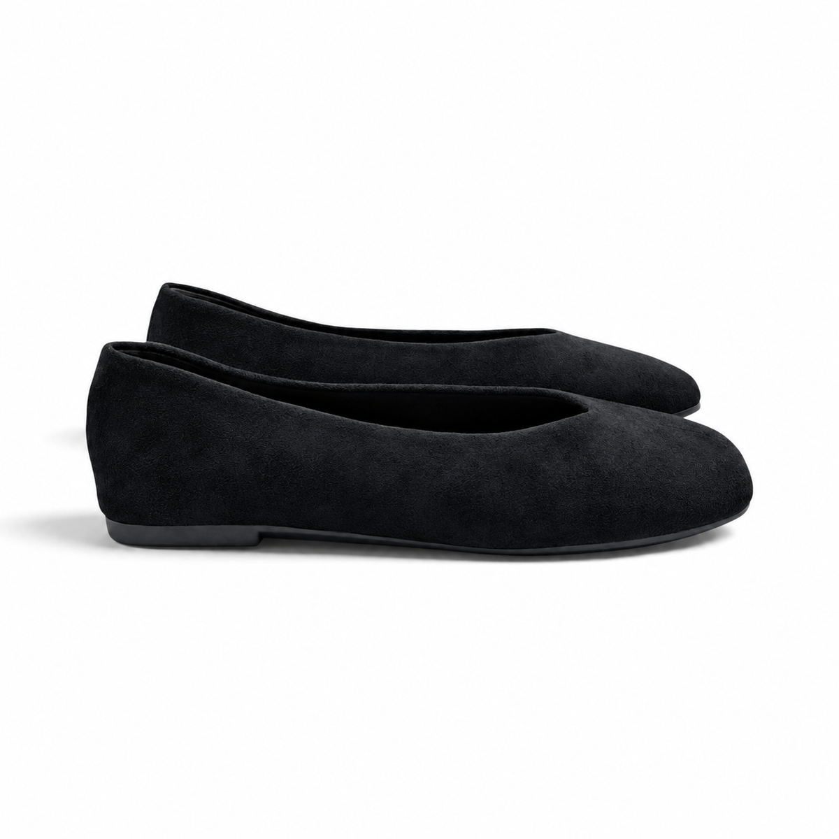 Batix KL2959 Ballerine effetto scamosciato con scollatura geometrica a V