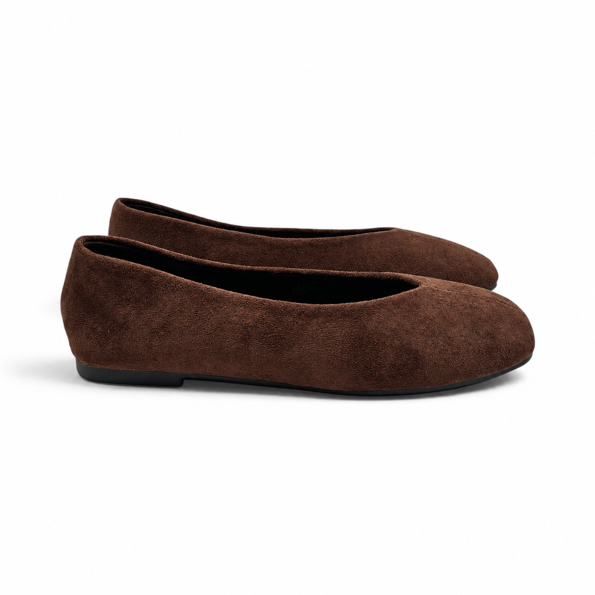 Batix KL2959 Ballerine effetto scamosciato con scollatura geometrica a V