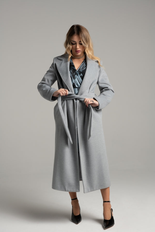 833 cappotto new look con cintura grigio