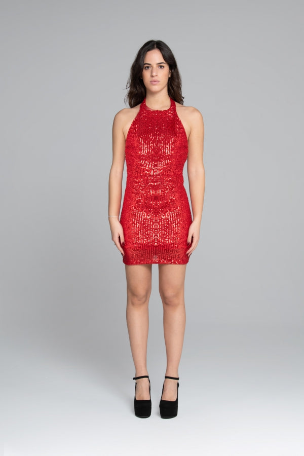 3045 DRESS WITH SEQUINS